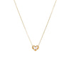 Wholesale Women's Butterfly Heart Geometric Stainless Steel 18K Gold Plated Necklace