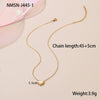 Wholesale Women's Butterfly Heart Geometric Stainless Steel 18K Gold Plated Necklace