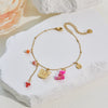 Wholesale Women's Butterfly Jewelry Set Stainless Steel 18K Gold Electroplated With Heart Drop Bell Patterns