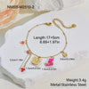 Wholesale Women's Butterfly Jewelry Set Stainless Steel 18K Gold Electroplated With Heart Drop Bell Patterns