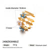 Wholesale Women's Cartoon Character Titanium Steel Electroplated Open Ring Fashion Jewelry