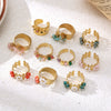 Wholesale Women's Cartoon Character Titanium Steel Electroplated Open Ring Fashion Jewelry