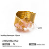 Wholesale Women's Cartoon Character Titanium Steel Electroplated Open Ring Fashion Jewelry