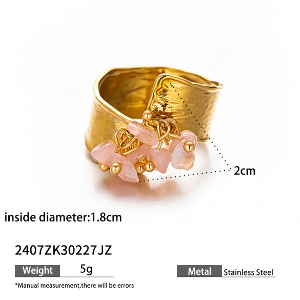 Wholesale Women's Cartoon Character Titanium Steel Electroplated Open Ring Fashion Jewelry