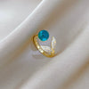 Wholesale Women's Cartoon Crown Shape Brass Fishtail Ring With Electroplating