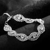Wholesale Women's Cartoon Geometric Claw Drill Rhinestone Alloy Bracelet
