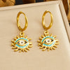Wholesale Women's Cartoon Style Devil Eye Stainless Steel Electroplated Earrings