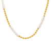 Wholesale Women's Casual Fashionable Nonfading Electroplated Brass And Freshwater Pearl Geometric Splicing Necklace Jewelry