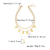 Wholesale Women's Casual Geometric Alloy Electroplated Gold Coin Portrait Pearl Multilayered Necklace