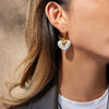 Wholesale Women's Casual Geometric And Heart Shape Electroplated Stainless Steel Earrings