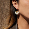 Wholesale Women's Casual Geometric And Heart Shape Electroplated Stainless Steel Earrings