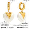Wholesale Women's Casual Geometric And Heart Shape Electroplated Stainless Steel Earrings