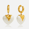 Wholesale Women's Casual Geometric And Heart Shape Electroplated Stainless Steel Earrings