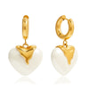 Wholesale Women's Casual Geometric And Heart Shape Electroplated Stainless Steel Earrings