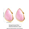 Wholesale Women's Casual Geometric Dripping Oil Stainless Steel Earrings