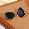 Wholesale Women's Casual Geometric Dripping Oil Stainless Steel Earrings