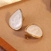 Wholesale Women's Casual Geometric Dripping Oil Stainless Steel Earrings