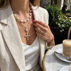 Wholesale Women's Casual Geometric Fake Pearl And Alloy Electroplated Multilayer Yshaped Necklace