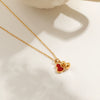 Wholesale Women's Casual Geometric Gourd Titanium Steel Necklace With Real Gold Plating In The Furnace