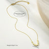 Wholesale Women's Casual Geometric Leaf Pattern Stainless Steel Electroplated Necklace With Fortune Gourd Pearl Tassel And Floral Beads