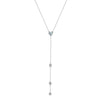 Wholesale Women's Casual Geometric Moissanite Clavicle Necklace With 925 Silver Pendant And Cross Chain Electroplated