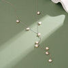 Wholesale Women's Casual Geometric Pearl Pendant Necklace With 925 Silver And Electroplating Cross Chain