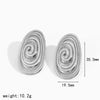 Wholesale Women's Casual Geometric Stainless Steel Earrings With Pvd Furnace Vacuum Real Gold Plating