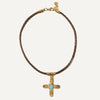 Wholesale Women's Casual Geometric Stainless Steel Electroplated Cross Pendant Necklace