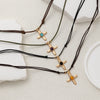 Wholesale Women's Casual Geometric Stainless Steel Electroplated Cross Pendant Necklace