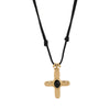 Wholesale Women's Casual Geometric Stainless Steel Electroplated Cross Pendant Necklace