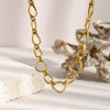Wholesale Women's Casual Geometric Stainless Steel Electroplated Handmade Chain Necklace