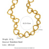 Wholesale Women's Casual Geometric Stainless Steel Electroplated Handmade Chain Necklace