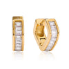 Wholesale Women's Casual Geometric Stainless Steel Electroplated Square Rhinestone Asymmetrical Earrings