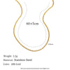 Wholesale Women's Casual Geometric Stainless Steel 18K Gold Plated Regular Oshaped Chain Necklace