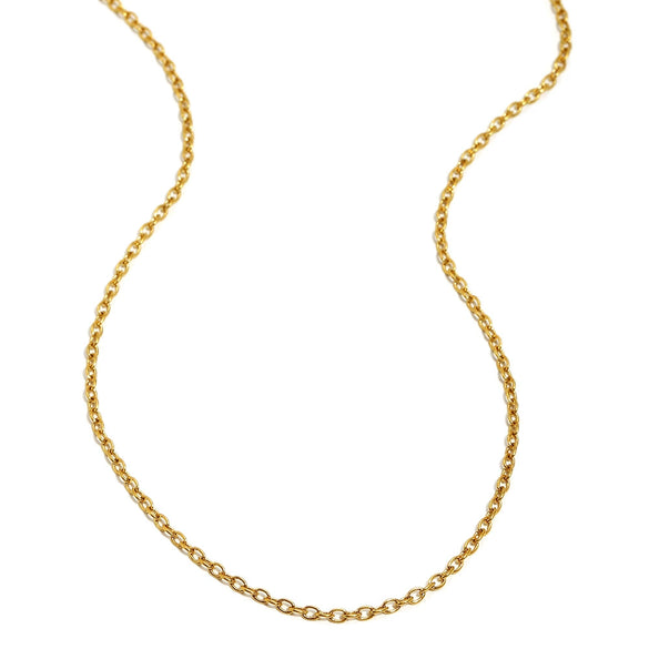 Wholesale Women's Casual Geometric Stainless Steel 18K Gold Plated Regular Oshaped Chain Necklace