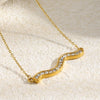 Wholesale Women's Casual Geometric Stainless Steel 18K Goldplated Pendant Necklace
