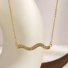 Wholesale Women's Casual Geometric Stainless Steel 18K Goldplated Pendant Necklace