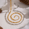 Wholesale Women's Casual Geometric Stainless Steel Necklace With 18K Real Gold Pvd Furnace Vacuum Plating