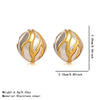 Wholesale Women's Casual Geometric Triangular Spiral Gold And Silver Contrasting Stainless Steel Electroplated Earrings