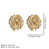 Wholesale Women's Casual Geometric Triangular Spiral Gold And Silver Contrasting Stainless Steel Electroplated Earrings