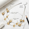 Wholesale Women's Casual Handmade Goldplated Alloy Heartshaped Geometric Pendant Necklace