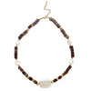 Wholesale Women's Casual Handmade Stainless Steel And Resin Leopard Print Beaded Clavicle Chain