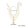 Wholesale Women's Casual Minimalist Geometric Stainless Steel And Alloy Electroplated Multilayered Necklace Set