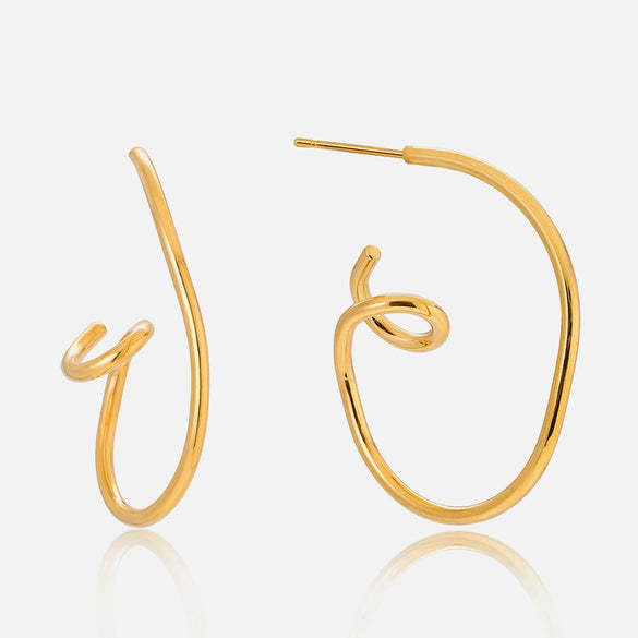 Wholesale Women's Casual Minimalist Geometric Stainless Steel Electroplated Earrings