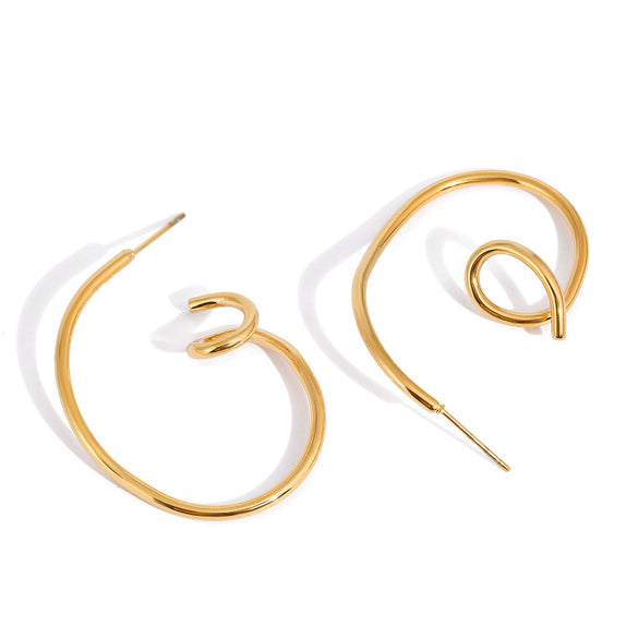 Wholesale Women's Casual Minimalist Geometric Stainless Steel Electroplated Earrings