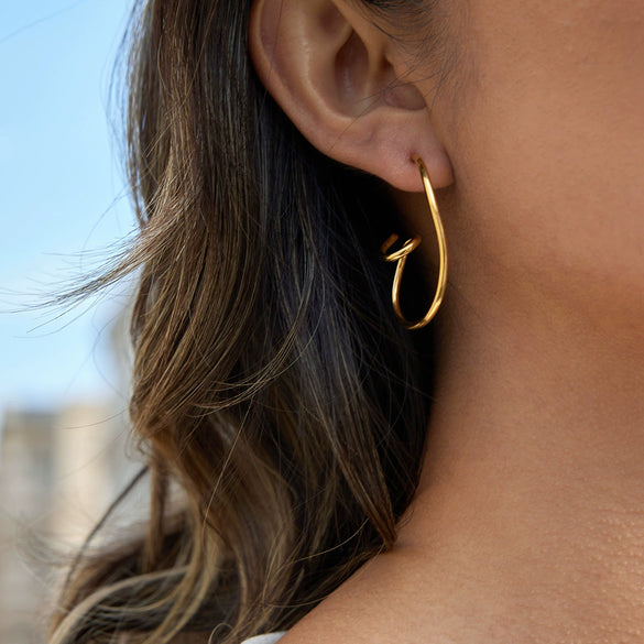 Wholesale Women's Casual Minimalist Geometric Stainless Steel Electroplated Earrings
