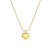 Wholesale Women's Casual Minimalist Goldplated Stainless Steel Heart Pendant Snake Chain Necklace
