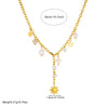 Wholesale Women's Casual Minimalist Goldplated Stainless Steel Star Pendant O Word Chain Necklace