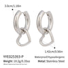 Wholesale Women's Casual Minimalist Heartshaped Stainless Steel Earrings With Pvd Furnace Vacuum Real Gold Plating