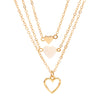 Wholesale Women's Casual Multilayered Necklace Threepiece Set With Electroplated Zinc Alloy Heart Pendant